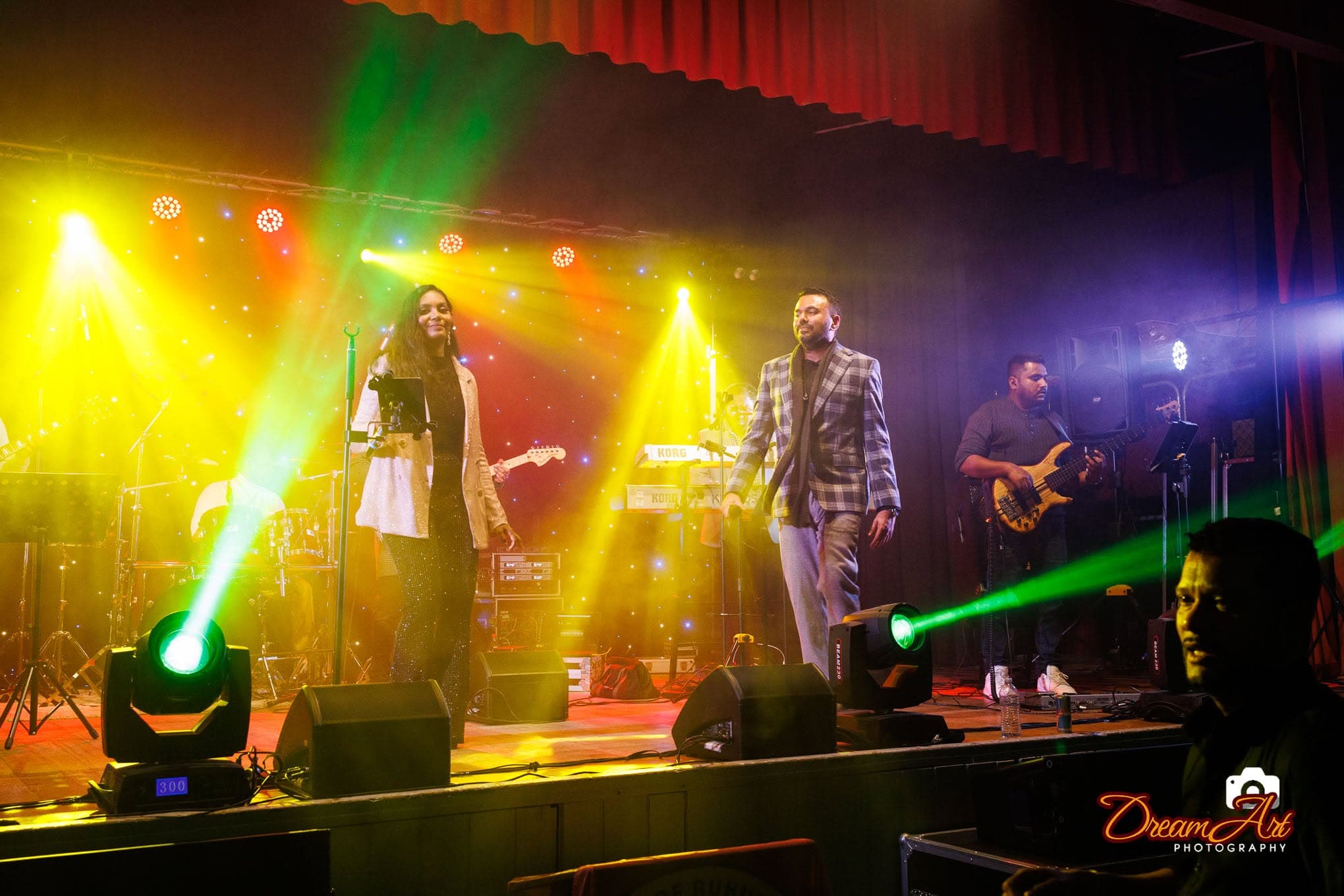 Band Mystery Lead Vocalists on Concert Stage